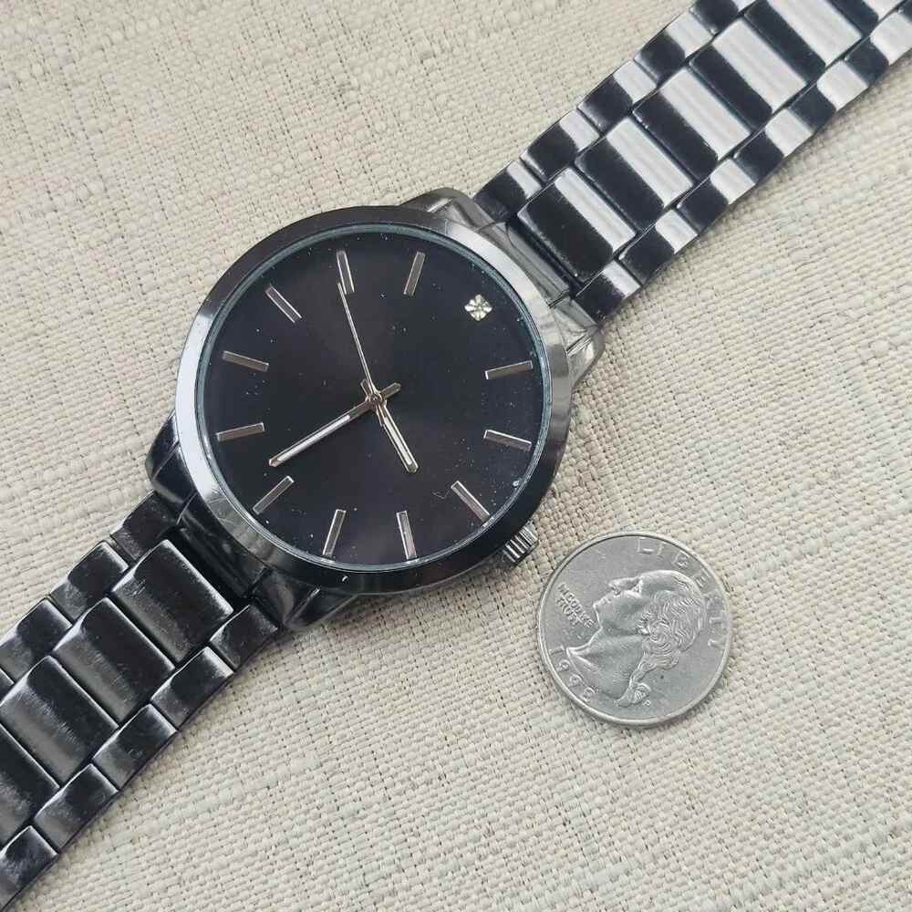 FMD Men Watch Black Tone Analog Wrist Watch